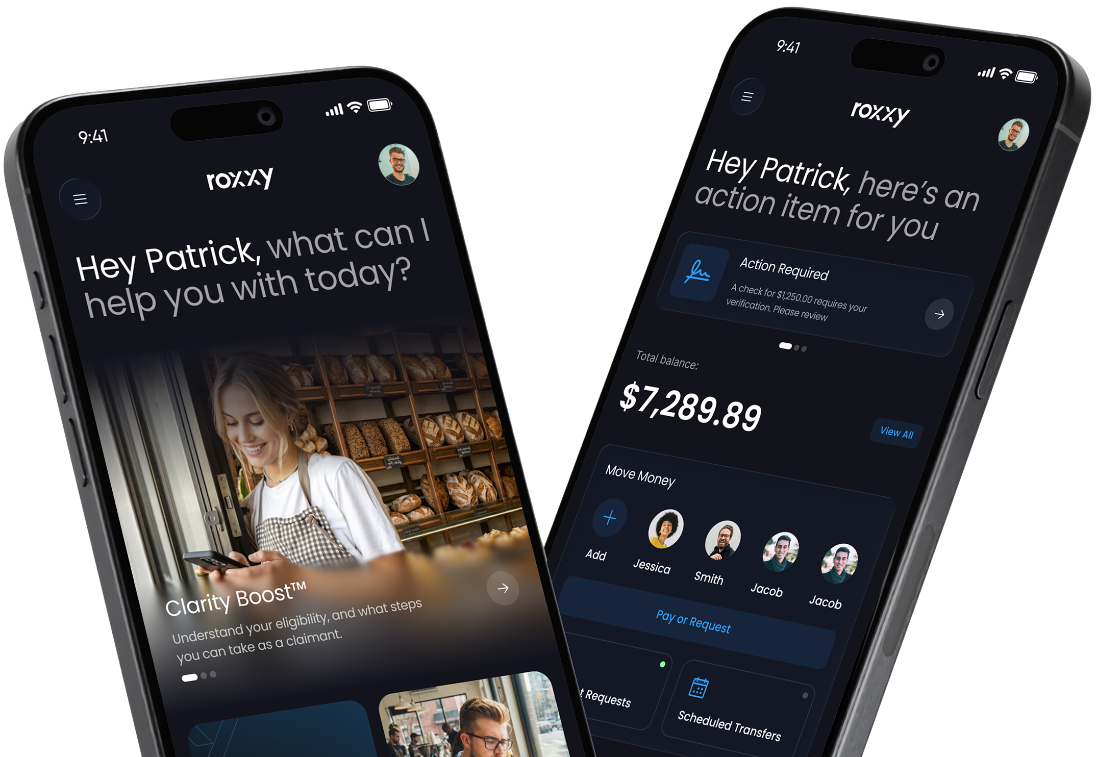 Roxxy app on iPhone: Hello, I am Roxxy onboarding